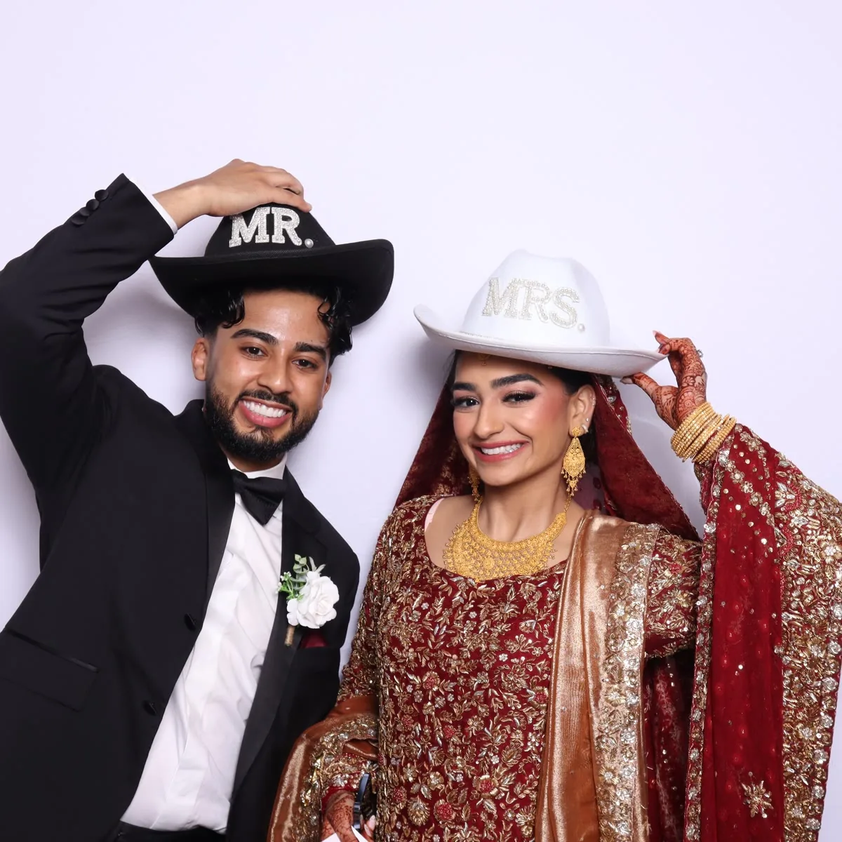 Clutch City luxury photo booth with sequin backdrop at Houston reception